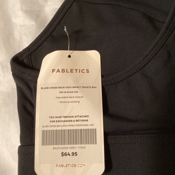 NWT Fabletics Blare Cross Back High Impact Sports Bra - Picture 3 of 3